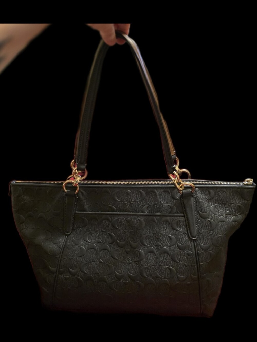 Coach "Ava" Embossed Signature Tote w/ Matching Wallet - Picture 7 of 16